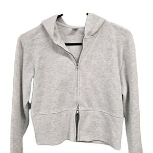 Old Navy Kid Cozeplush 2-Way-Zip Hoodie Light Heather Gray 14-16 Soft Comfy Cozy